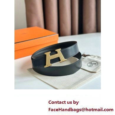 Hermes H Take Off belt buckle  &  Reversible leather strap 32 mm 09 2023